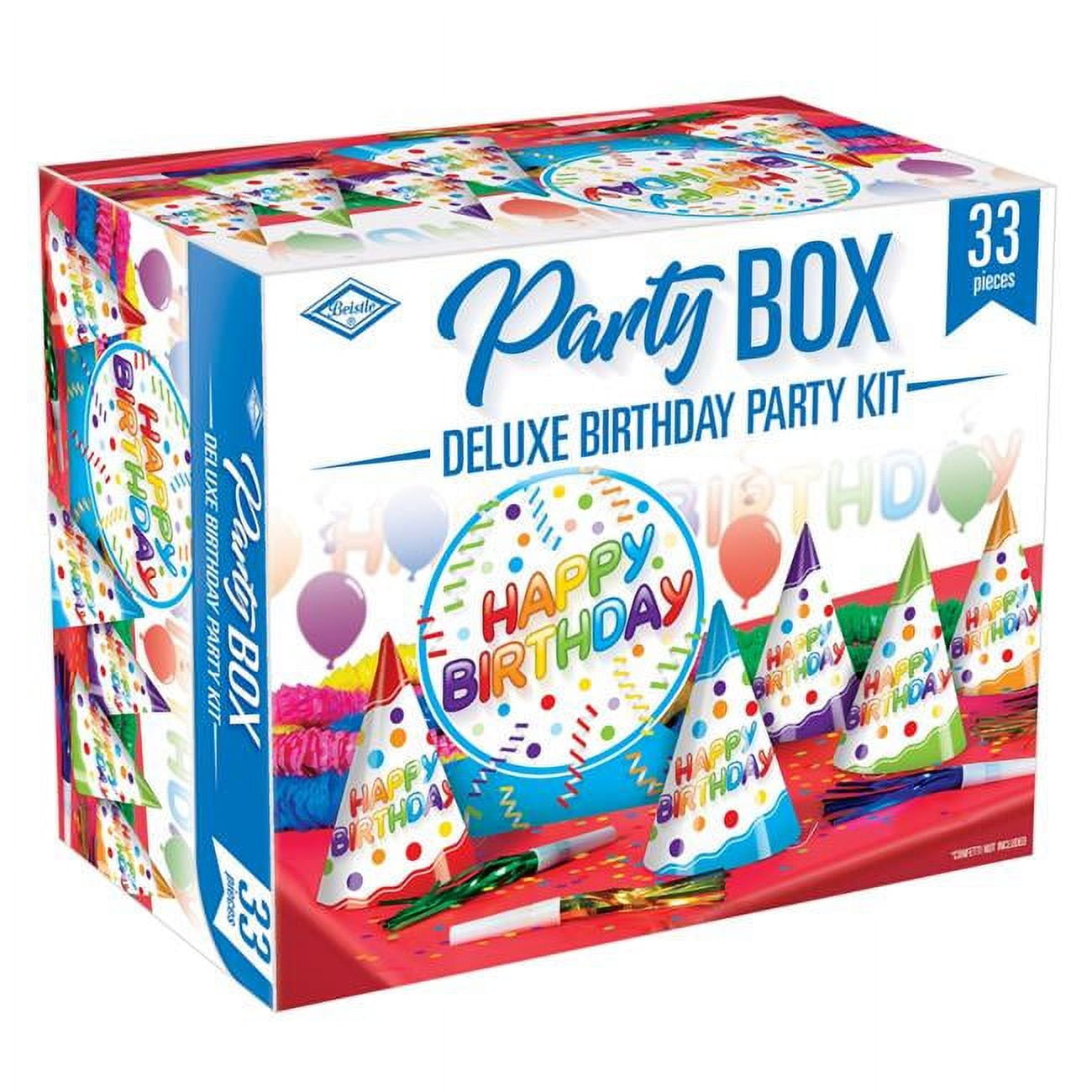 Picture of Beistle 53874 Deluxe Birthday Party Box&#44; 33 Piece
