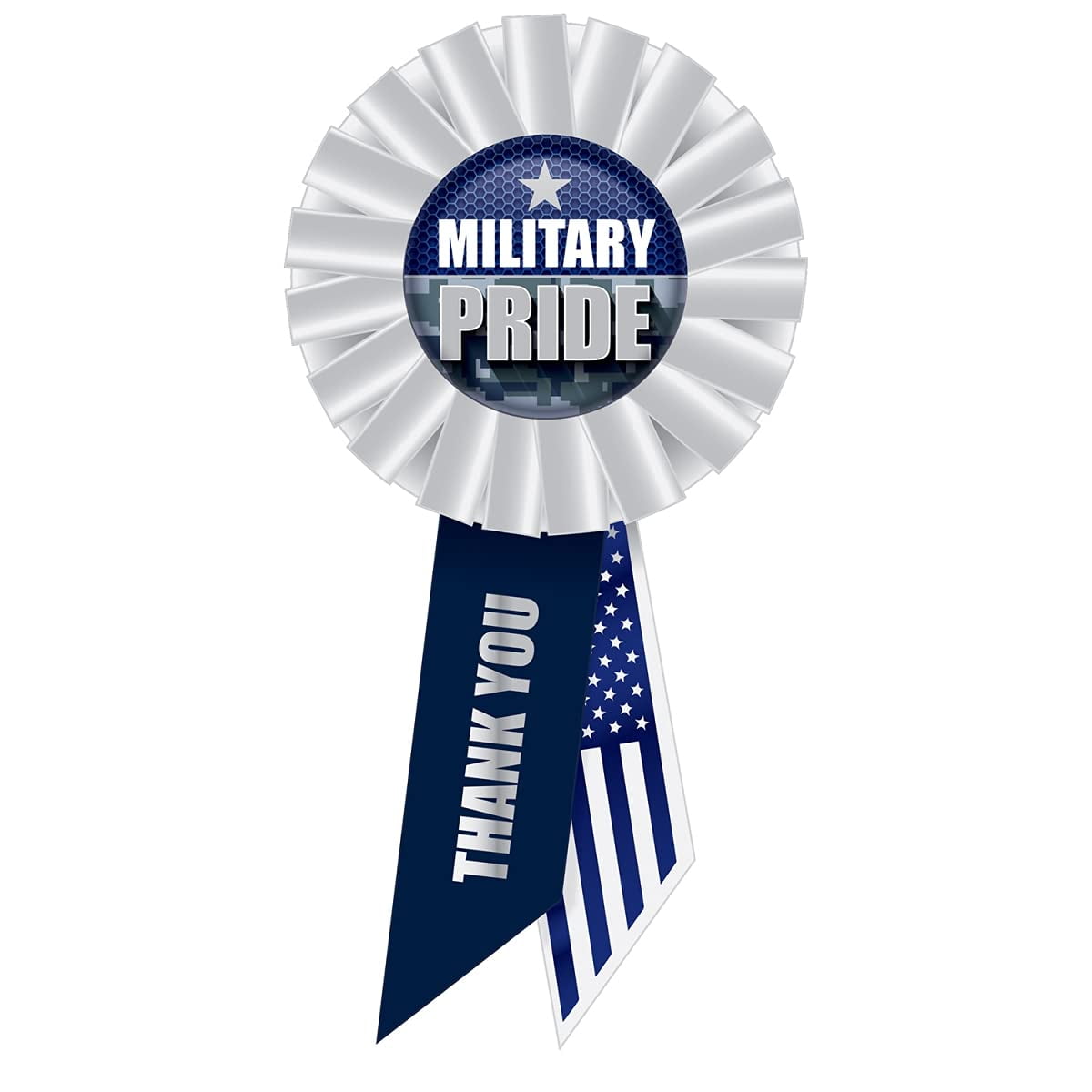 Picture of Beistle RS533 3.25 x 6.5 in. Military Pride Rosette