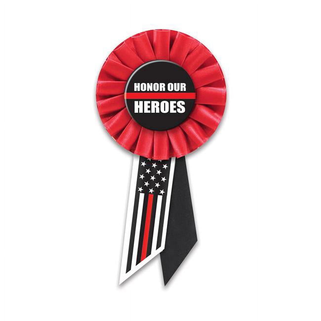 Picture of Beistle RS538 3.25 x 6.5 in. Honor Our Heroes Rosette