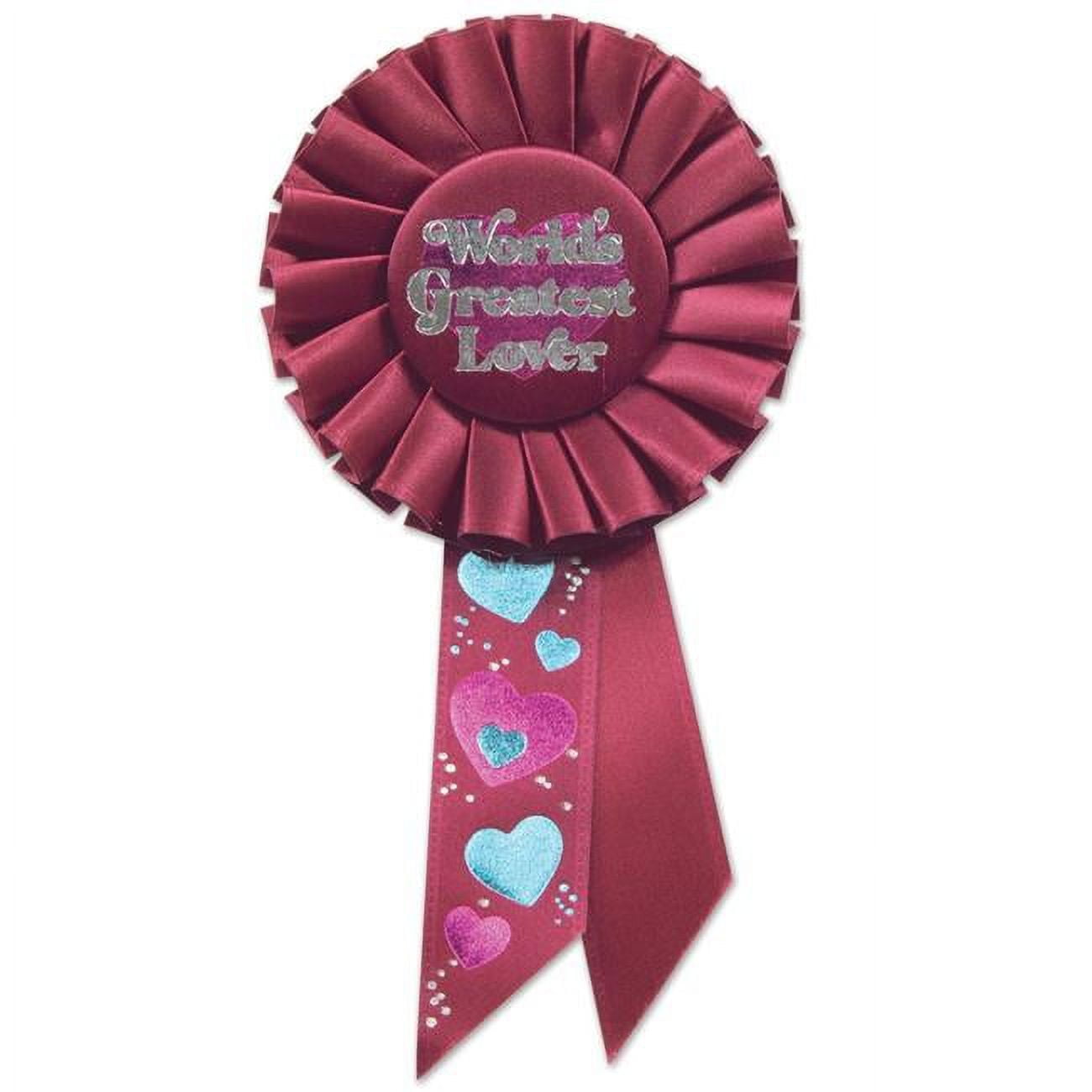 Picture of Beistle RS060 3.25 x 6.5 in. World Greatest Lover Rosette