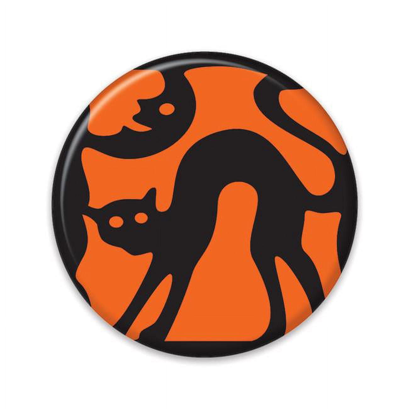 Picture of Beistle BT168 2 in. Vintage Halloween Cat Silhouette Button