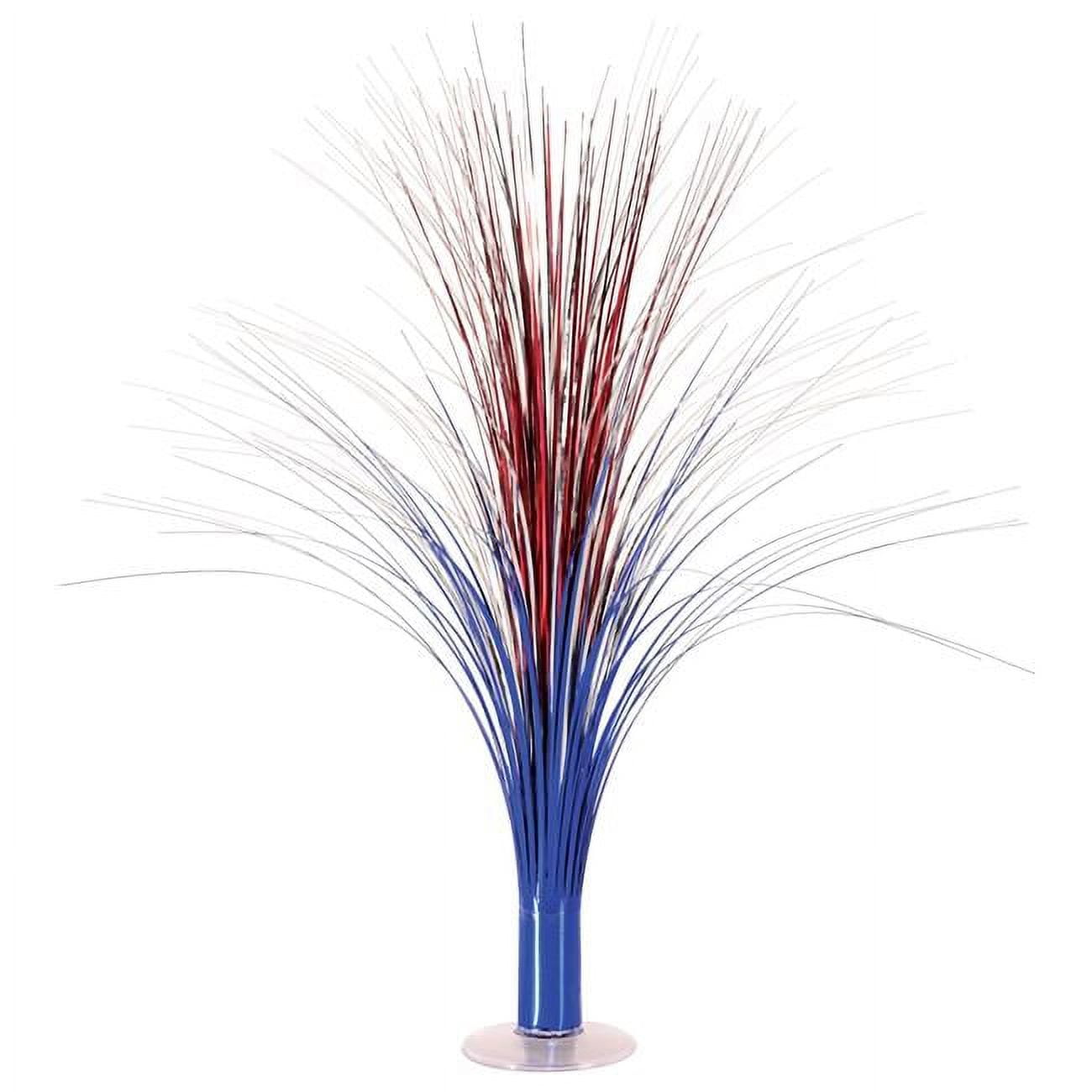 Picture of Beistle 53929-RSB 18 in. Metallic Spray Centerpiece&#44; Red&#44; Silver & Blue