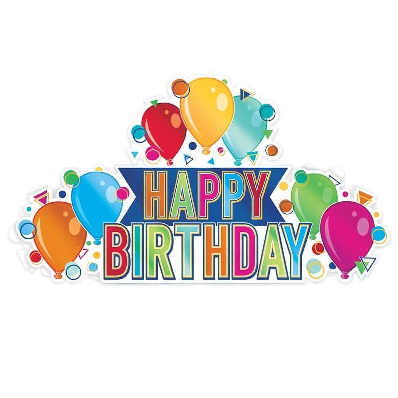Picture of Beistle 53928 3-D Foil Happy Birthday Centerpiece