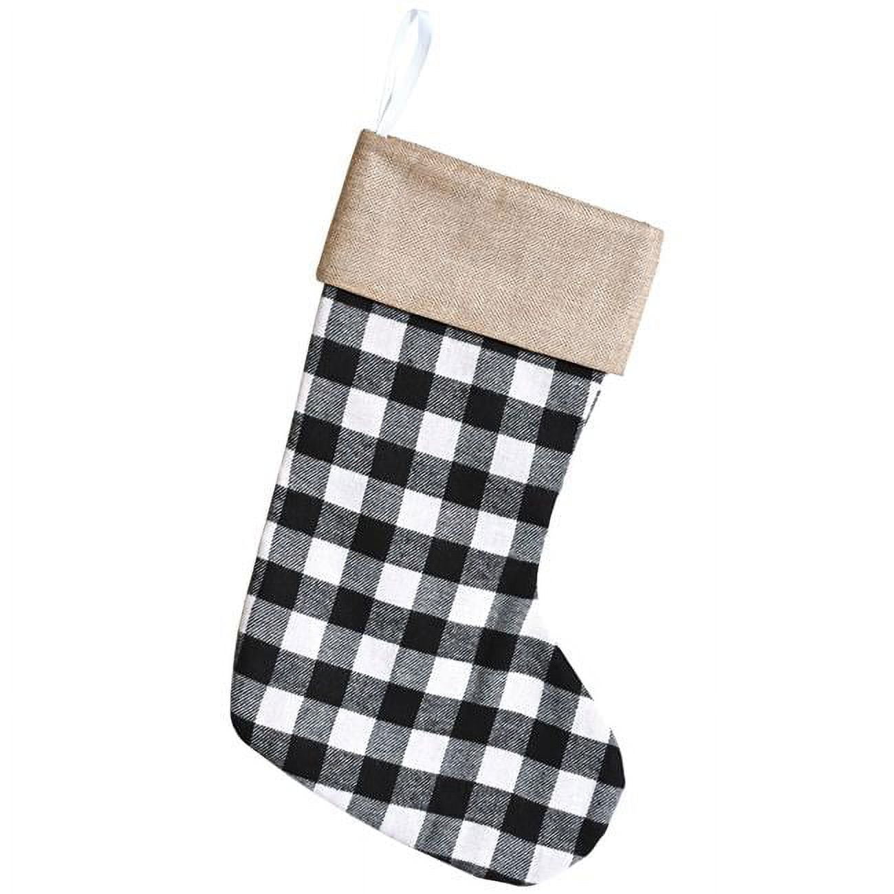 Picture of Beistle 20831 Plaid Stocking Socks&#44; Black & White