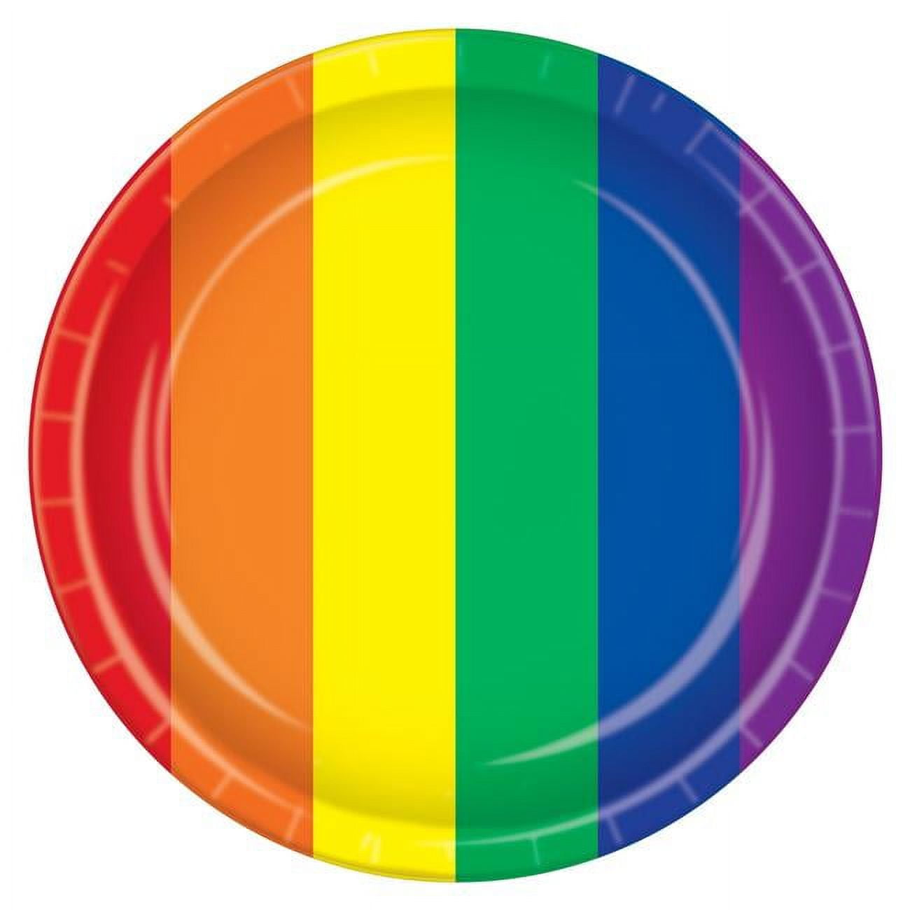 Picture of Beistle 53811 Rainbow Plates, Multi Color - Pack of 12