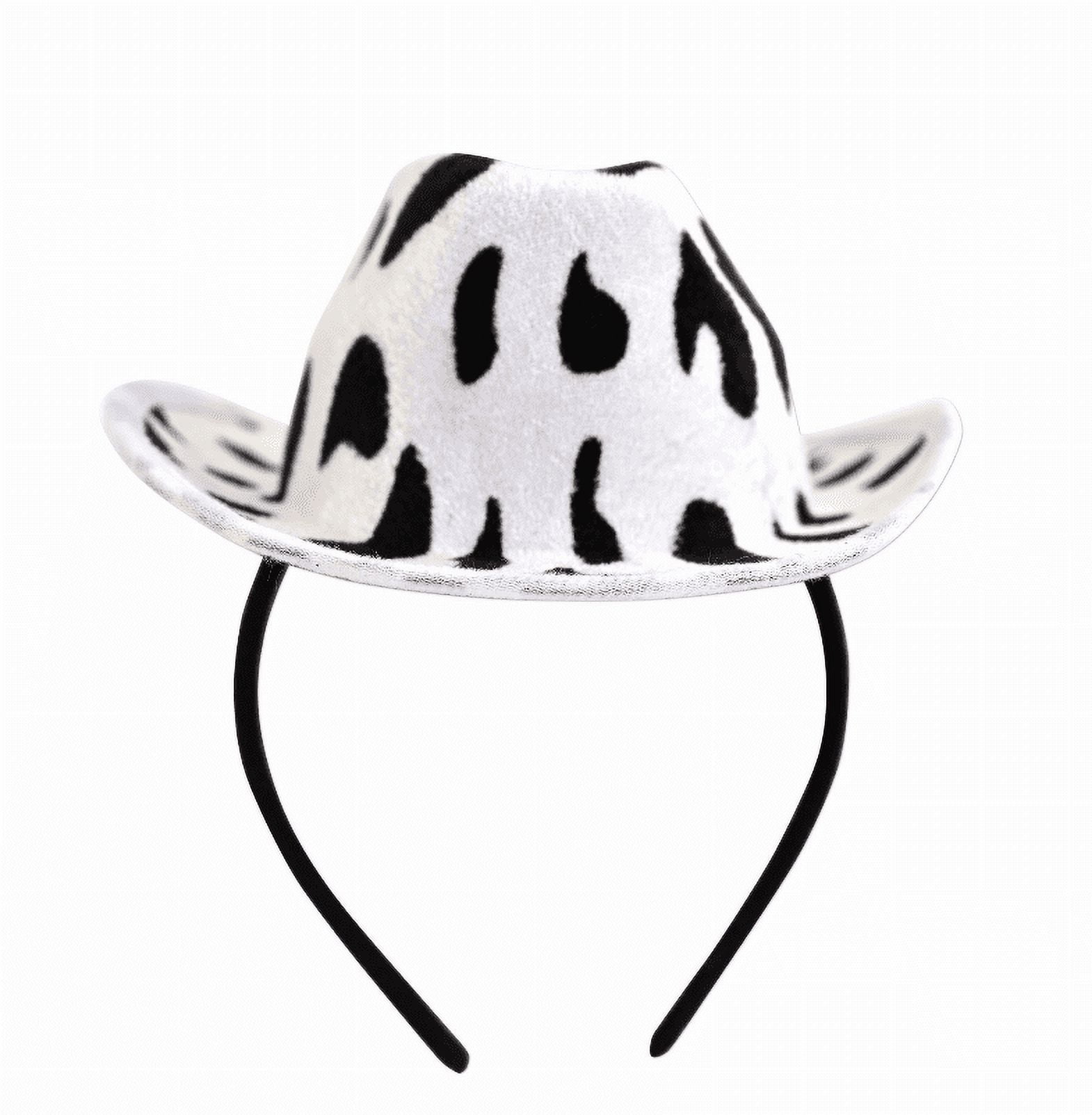 Picture of Beistle 66039 Cow Print Cowboy Hat Headband&#44; White - Pack of 12