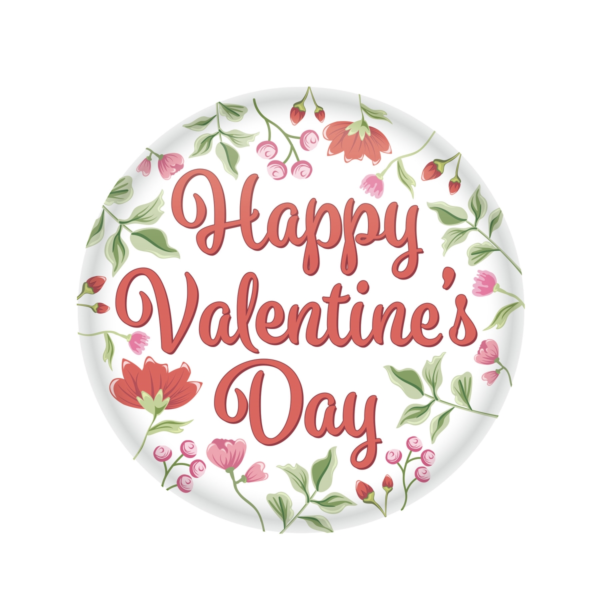 Picture of Beistle BT172 Happy Valentines Day Button