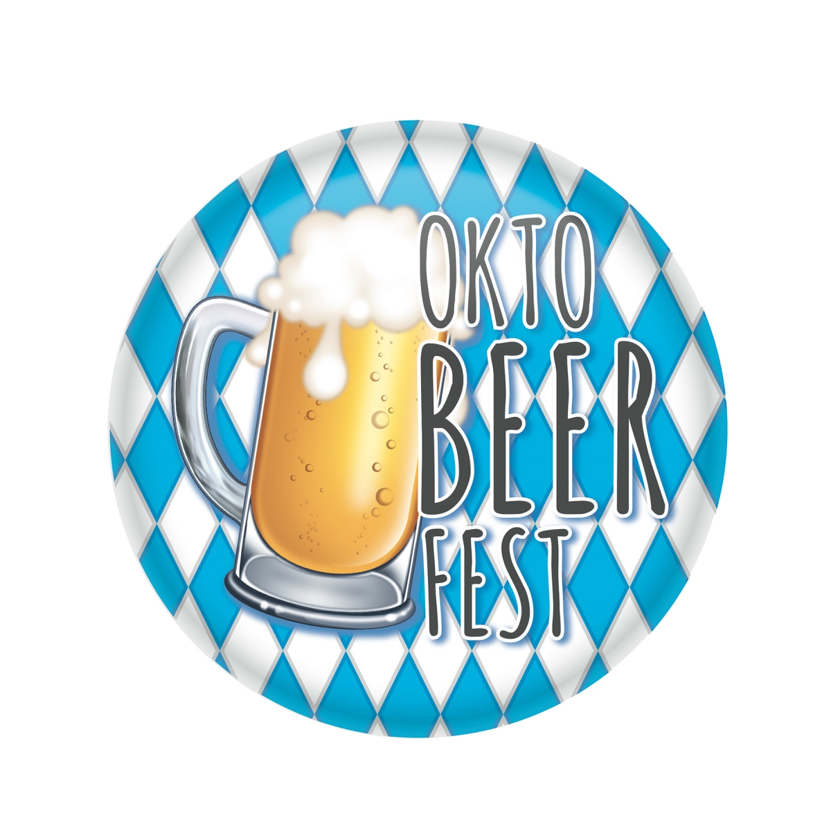 Picture of Beistle BT178 2 in. Oktobeerfest Pinback Button for Party Favors