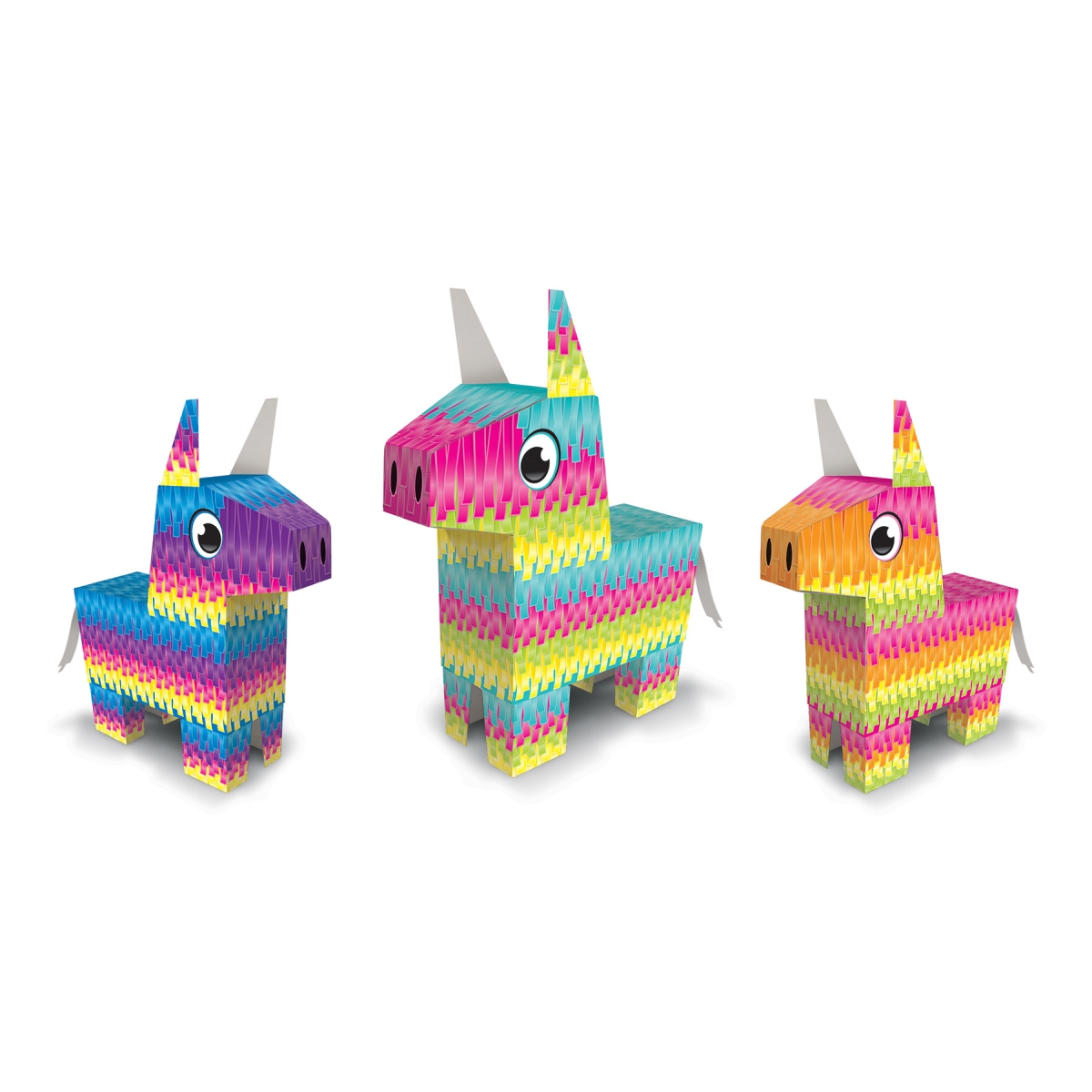 Picture of Beistle 56098 2-6.5 & 1-10.5 in. 3-D Pinata Centerpiece for Party Supplies