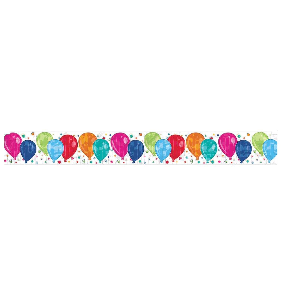 Beistle 53990 Metallic Balloons Fringe Banner