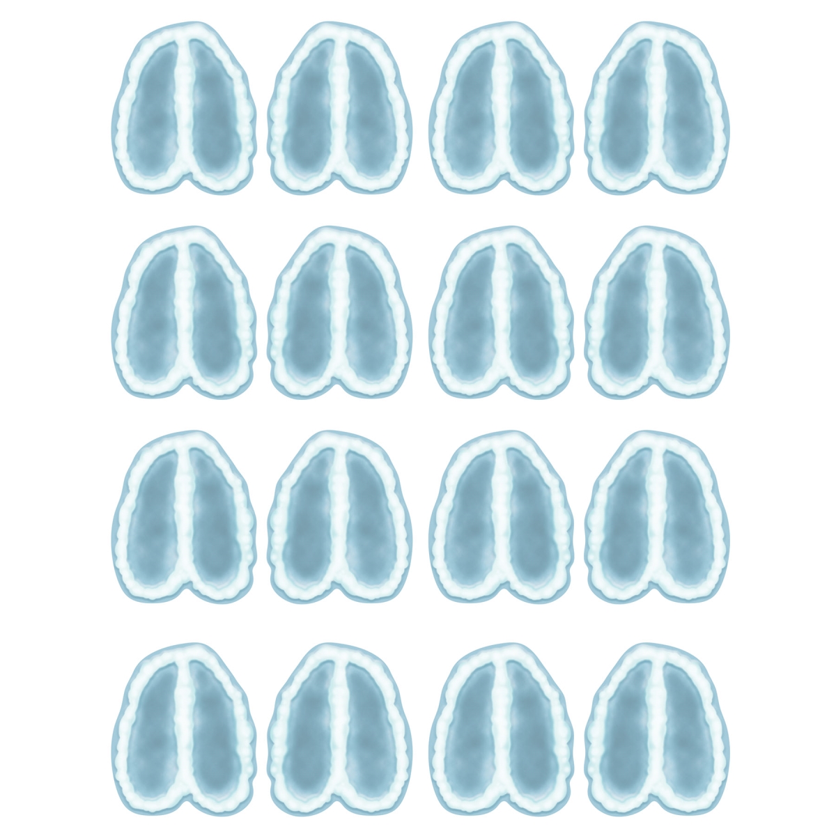 Beistle 20129 12 x 17 in. Peel-N Place Reindeer Footprints Stickers