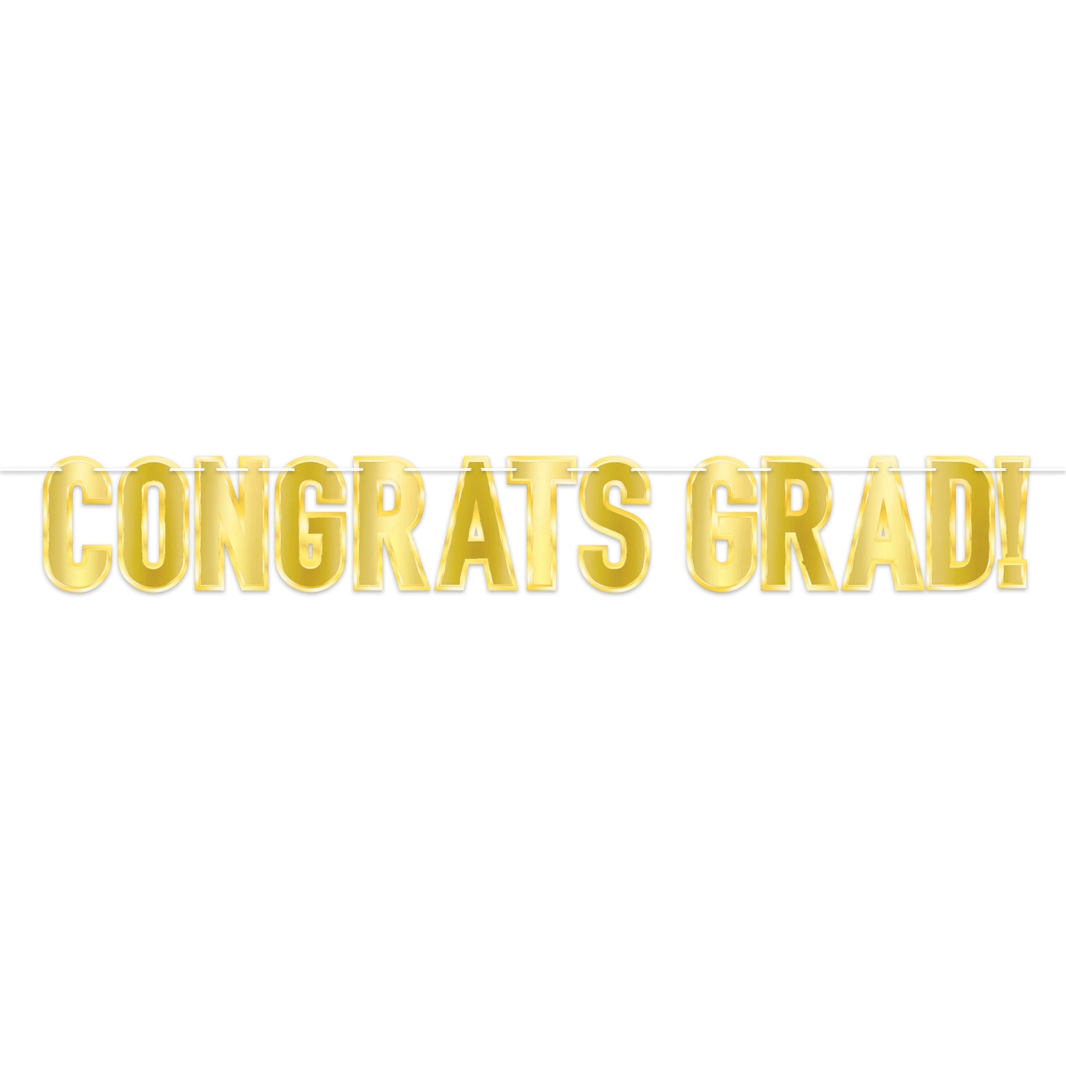 Picture of Beistle 56004-GD 7 x 5 ft. 3 in. Congrats Grad Foil Streamer