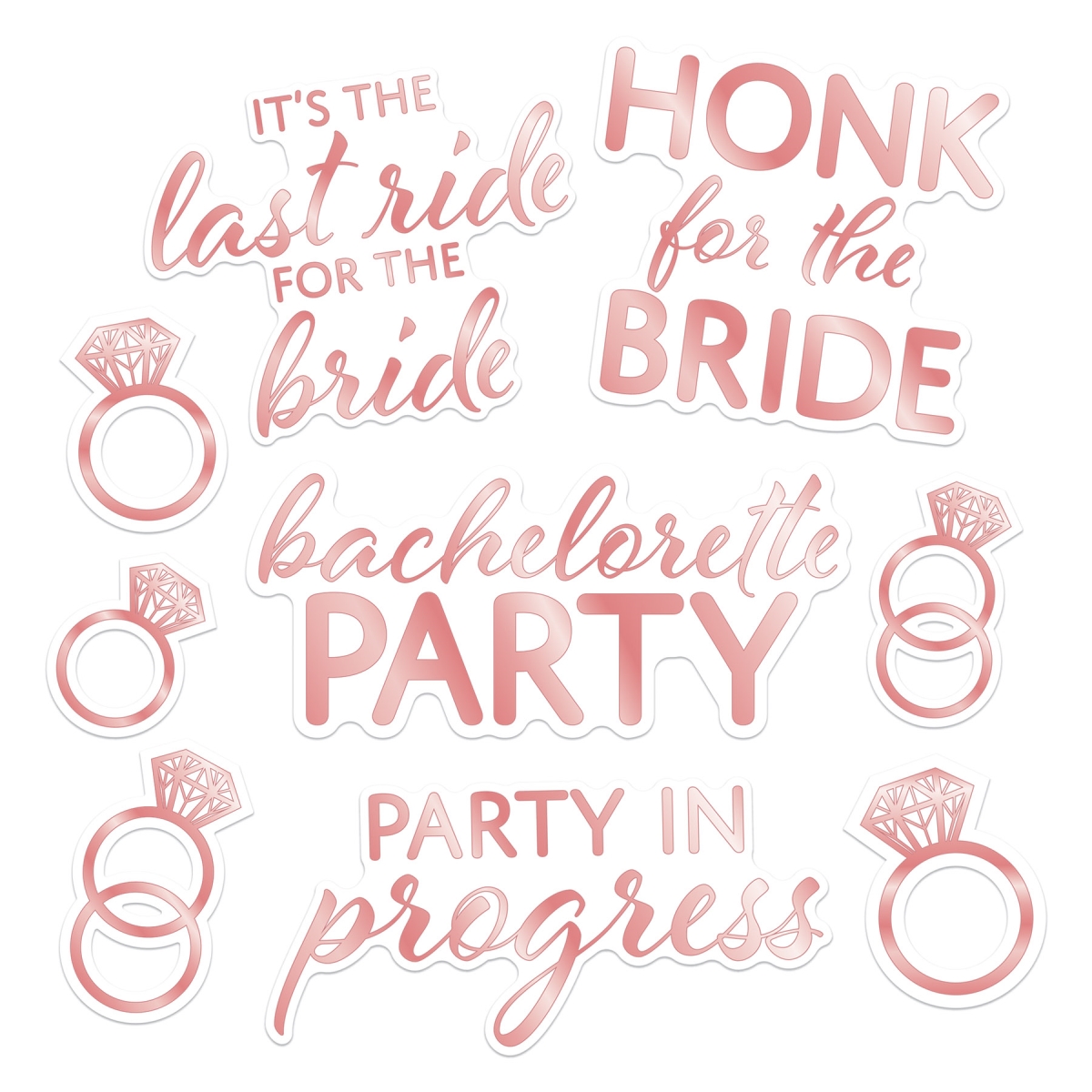 Beistle 56021 Bachelorette Auto Clings Decals