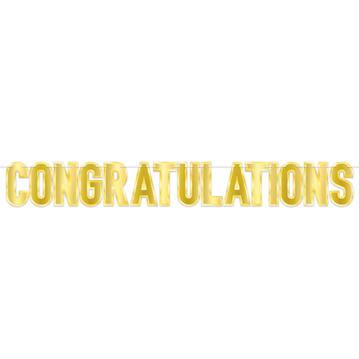 Picture of Beistle 56009-GD 7 x 5 ft. 6 in. Congratulations Foil Streamer
