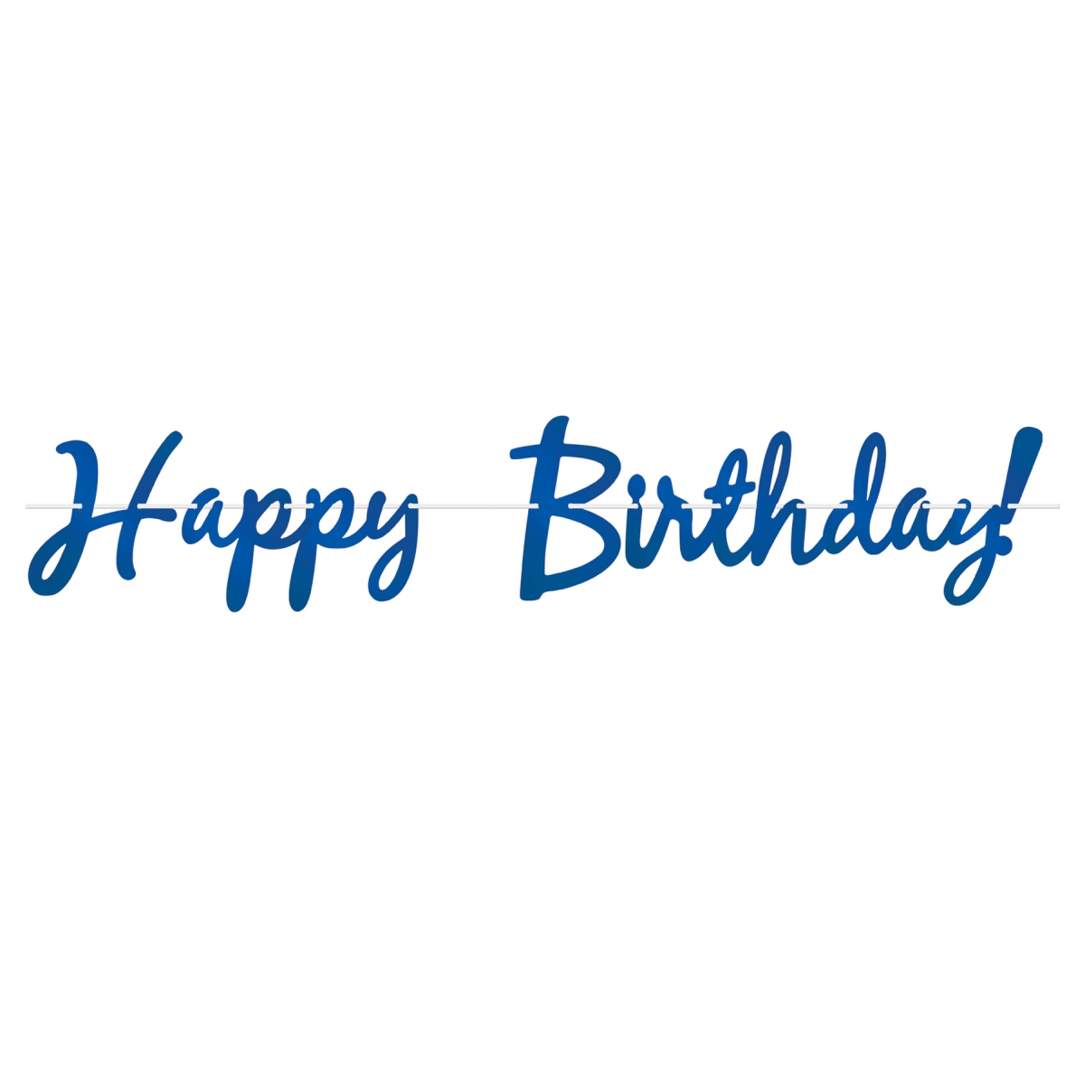 Beistle 53385-B 9 x 5 ft. Happy Birthday Foil Streamer, Blue