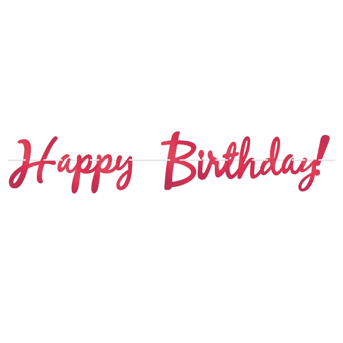 Picture of Beistle 53385-R 9 x 5 ft. Happy Birthday Foil Streamer&#44; Red