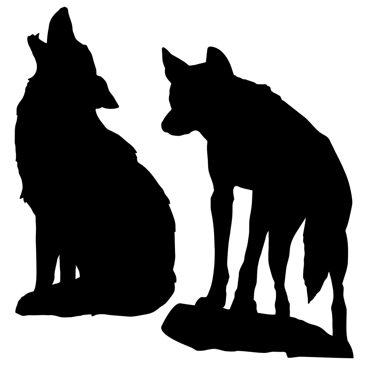 Beistle 56027 Coyote Silhouettes Cutout