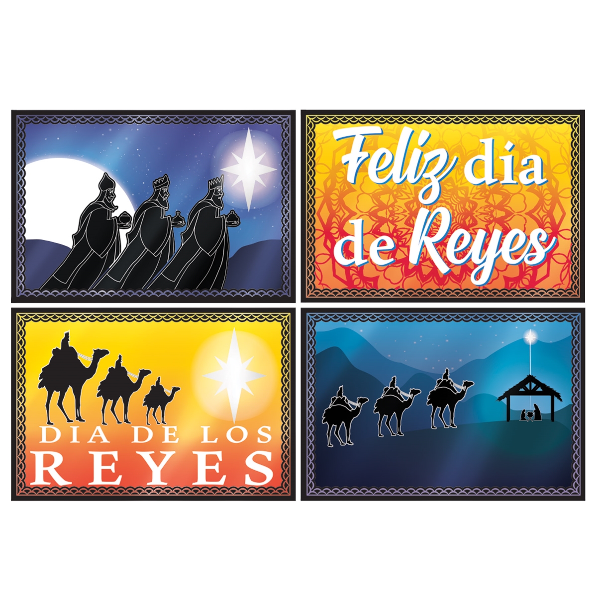 Beistle 20513 Foil Three Kings Day Cutouts