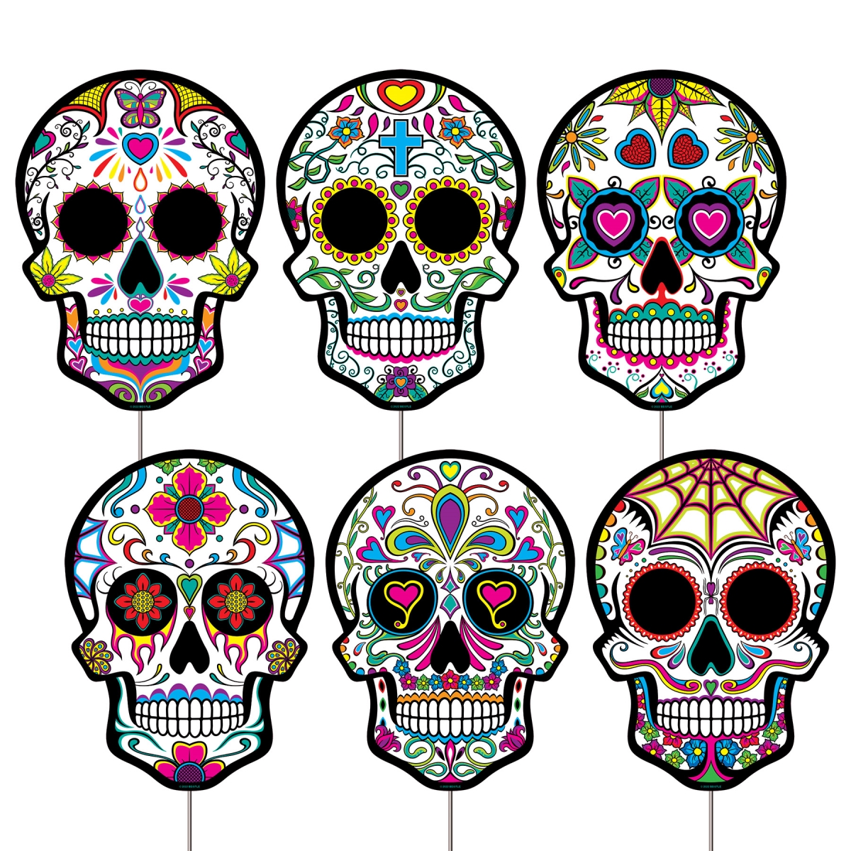Picture of Beistle 1256 Plastic Dod Sugar Skull Yard Signs