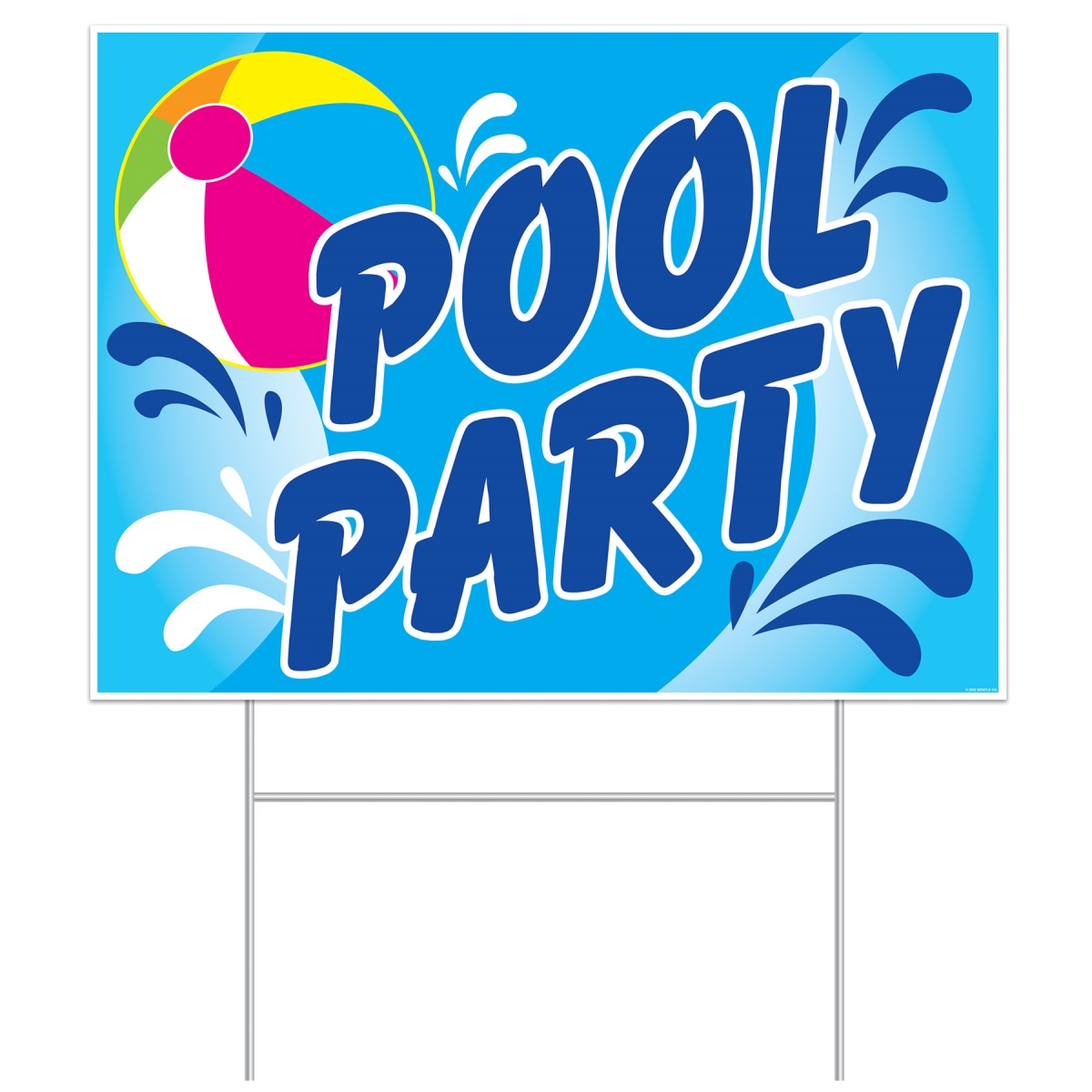 Picture of Beistle 56063 Plastic Pool Party Yard Sign