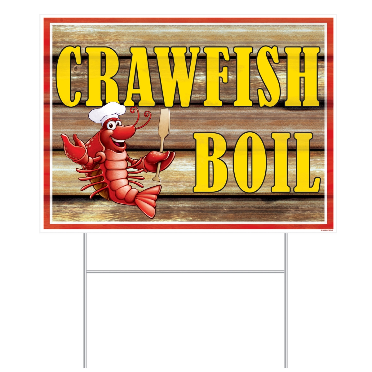 Picture of Beistle 56064 Plastic Crawfish Boil Yard Sign