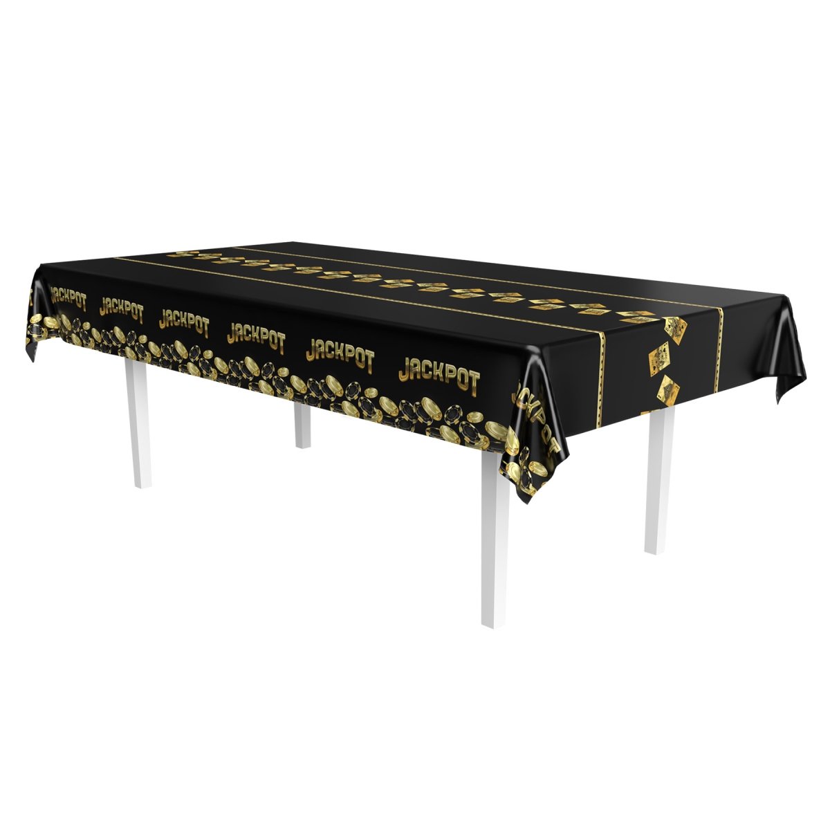 Picture of Beistle 56067 Metallic Casino Tablecloth