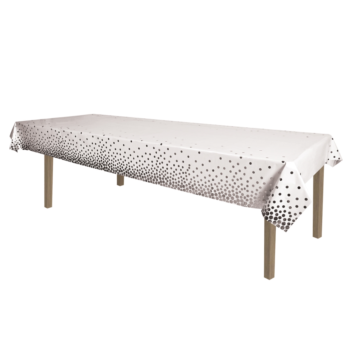 Picture of Beistle 56071-S Metallic Polka Dots Tablecover