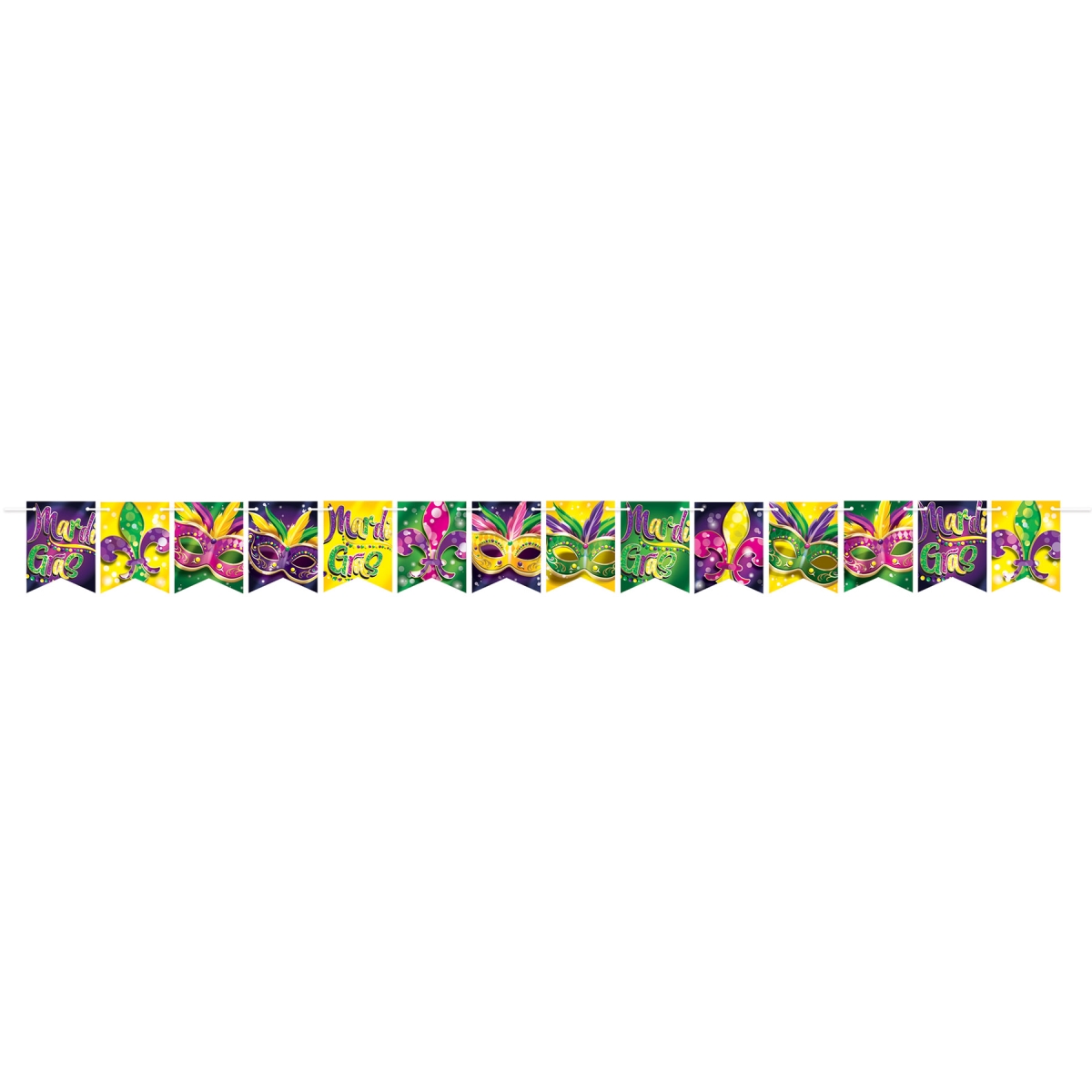 Picture of Beistle 56075 6 x 7 ft. Mardi Gras Foil Streamer