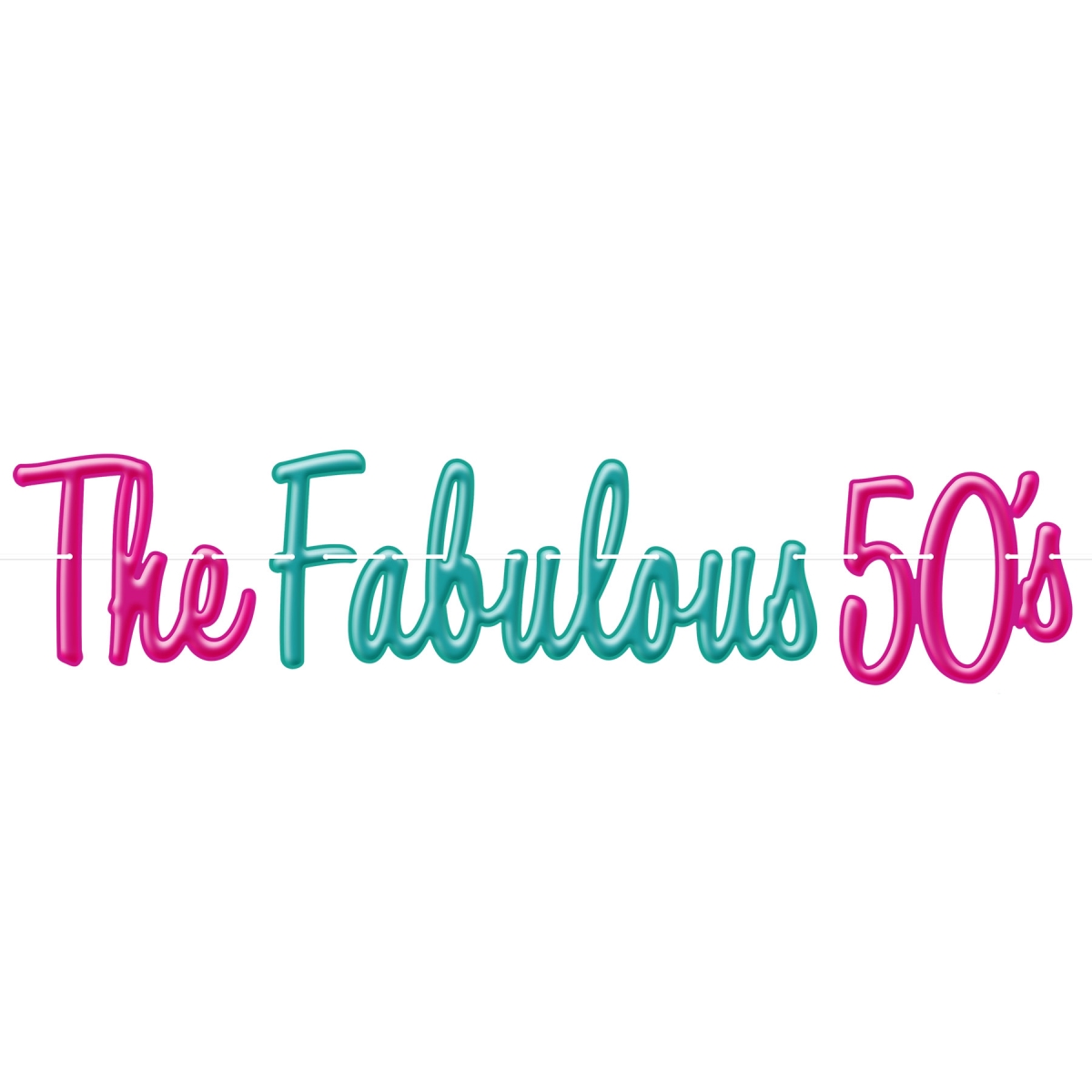 Picture of Beistle 56076 7.25 x 3 ft. The Fabulous 50s Party Streamer