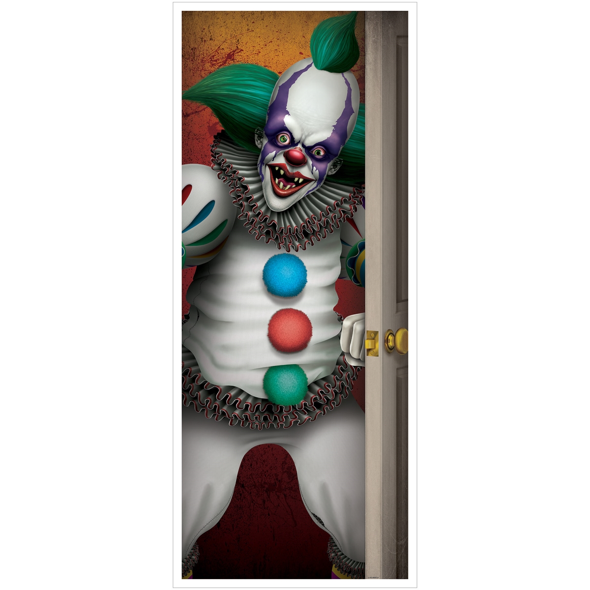 Picture of Beistle 494 Creepy Clown Door Cover