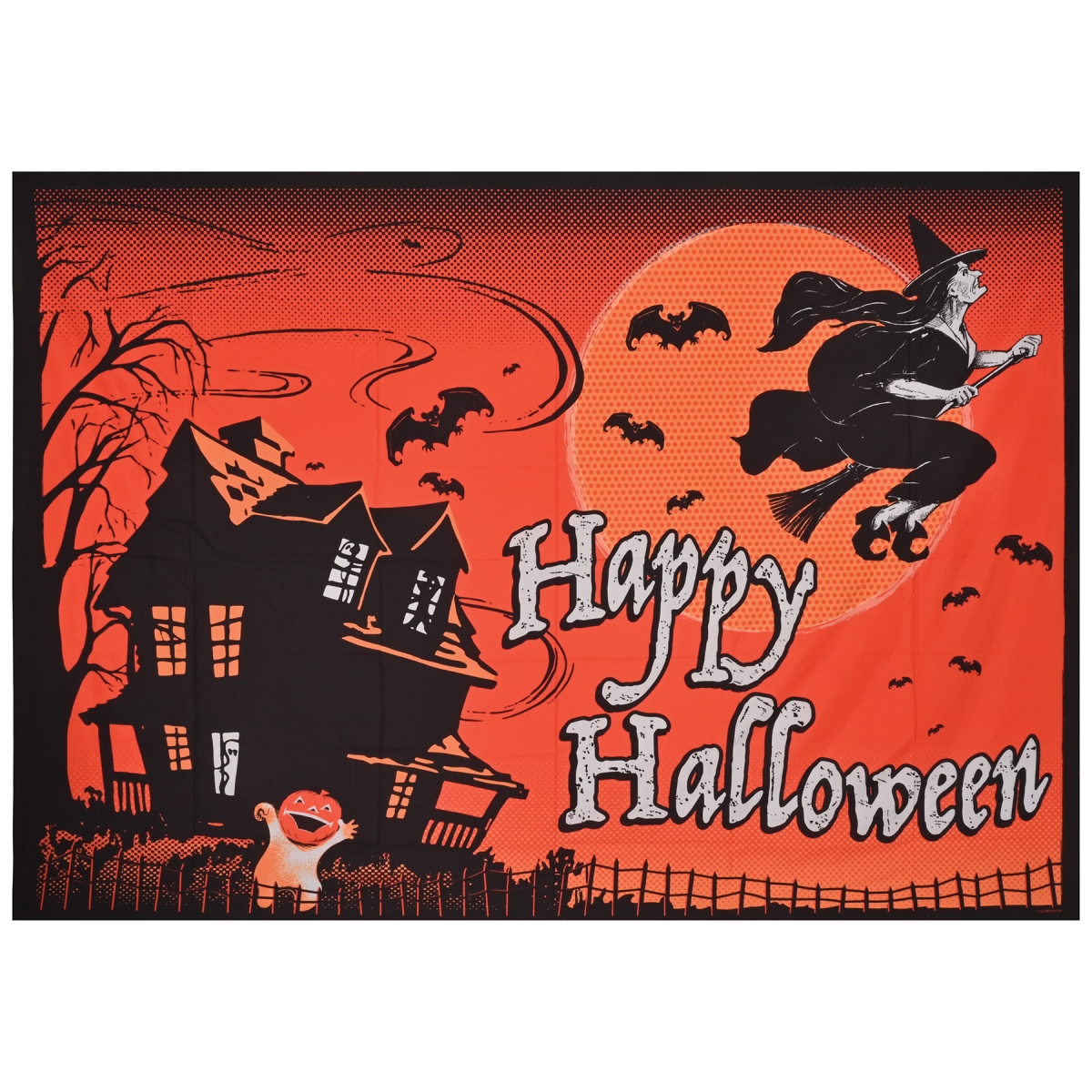 Picture of Beistle 496 Vintage Halloween Fabric Backdrop