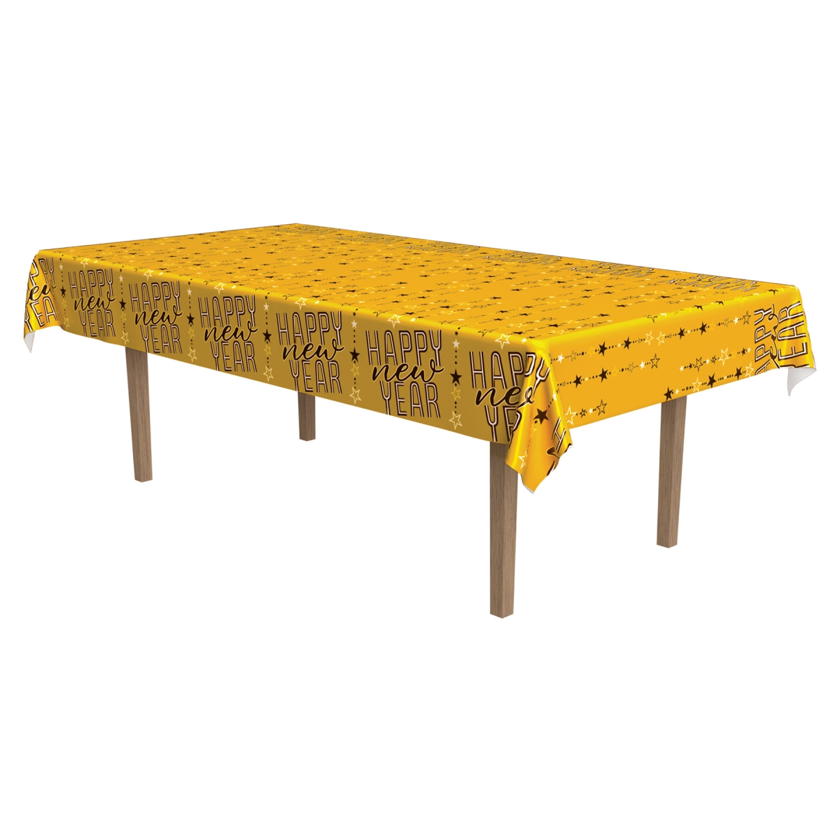 Picture of Beistle 88404 Metallic Happy   Year Tablecover