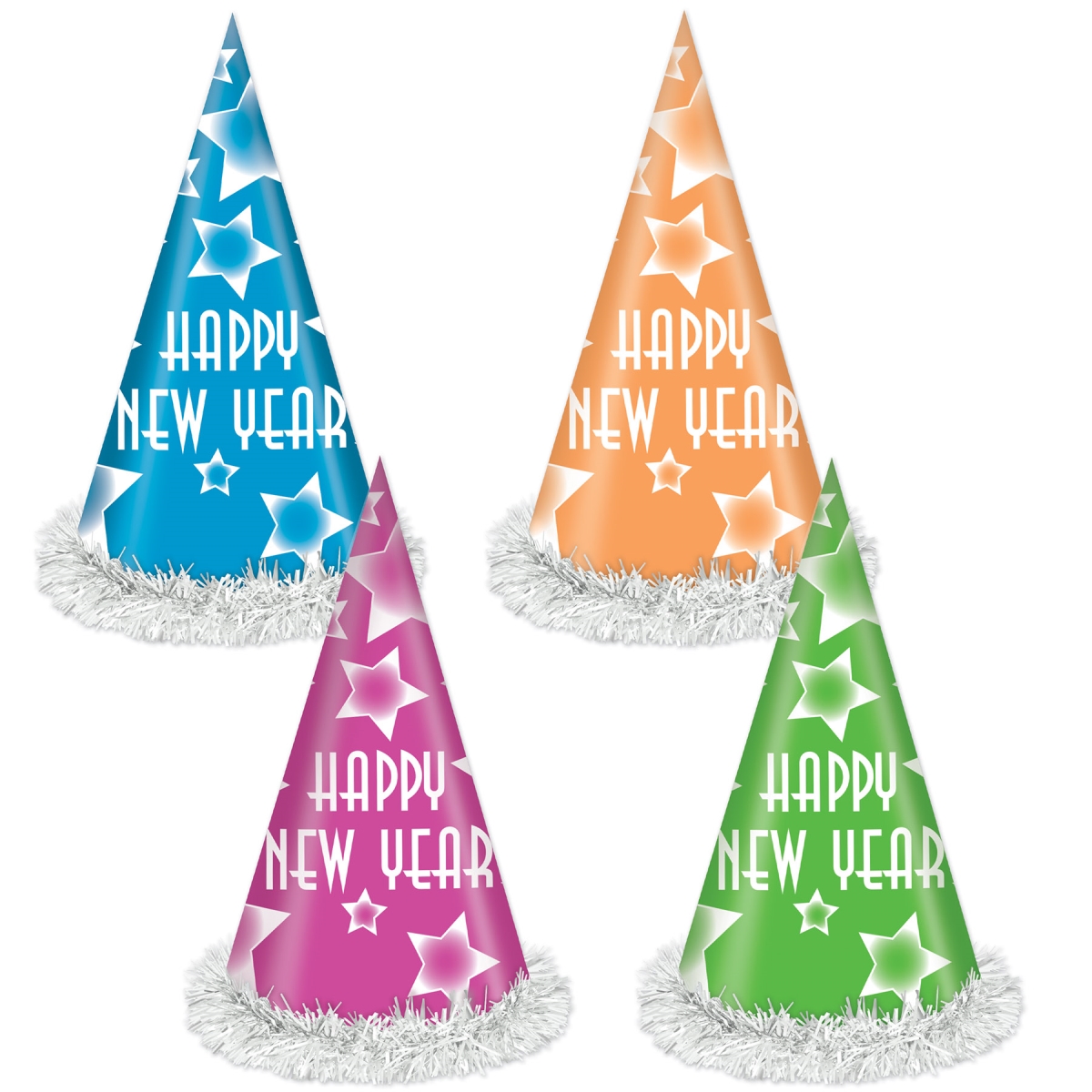 Picture of Beistle 88328-25 12 in. Happy   Year Party Hats&#44; Assorted Color