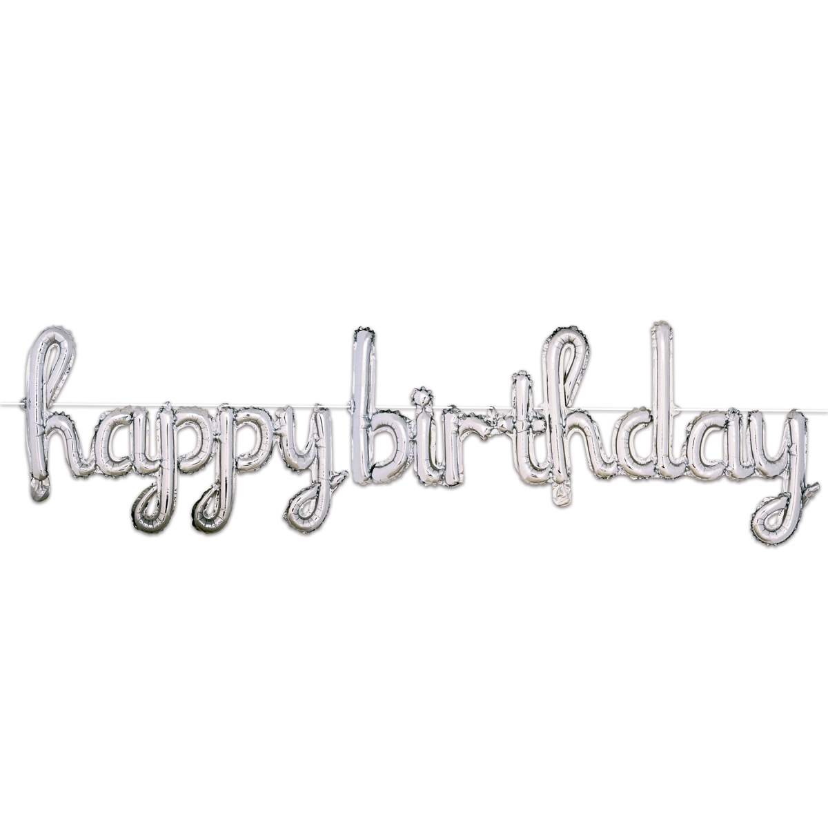 Picture of Beistle 56049-S Script Happy Birthday Balloon Party Streamer