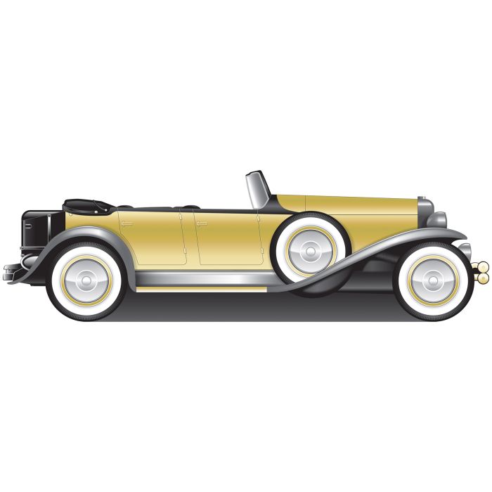 Beistle 56153 4 x 12 ft. 11 in. Great 20s Roadster Stand-Up Cutout
