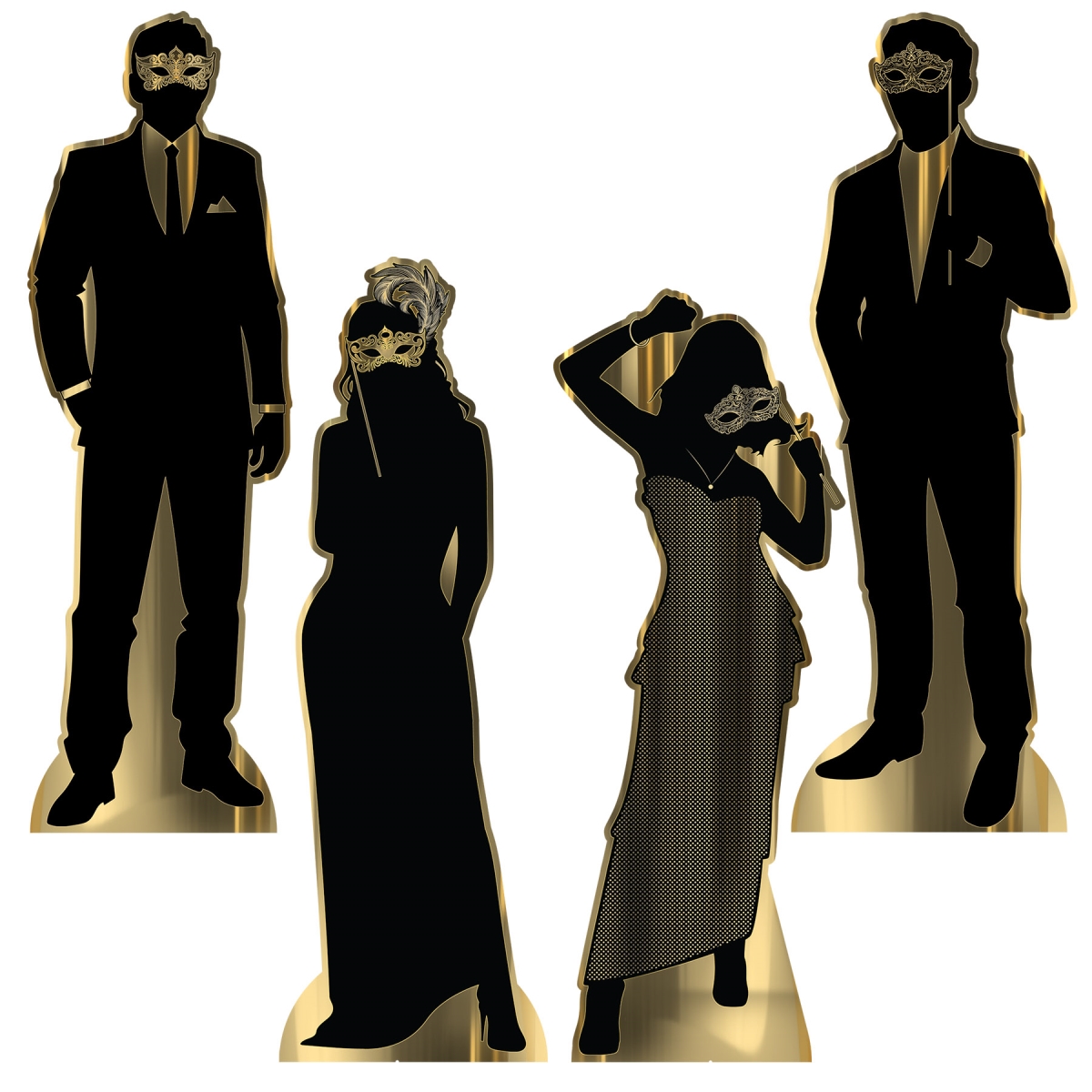 Beistle 56243 Masquerade Silhouette Stand-Ups Cutout