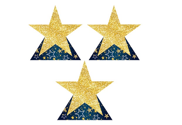 Beistle 56144 Starry Night Star Stand-Ups Cutout