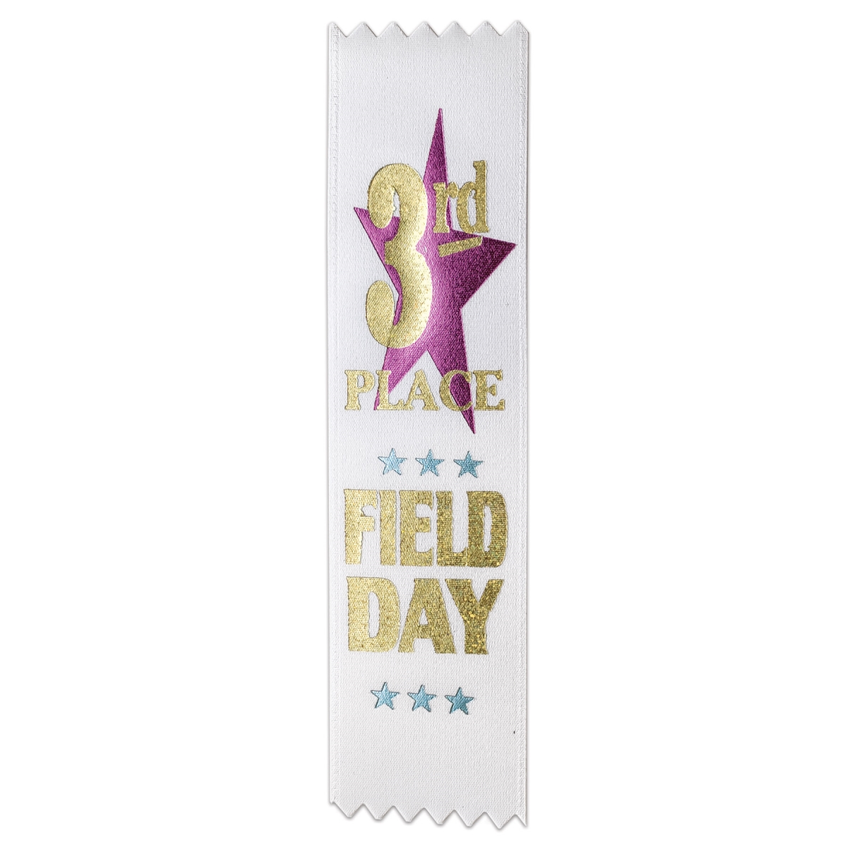 Beistle VP153 Field Day 3rd Place Value Pack Ribbons - Pack of 12