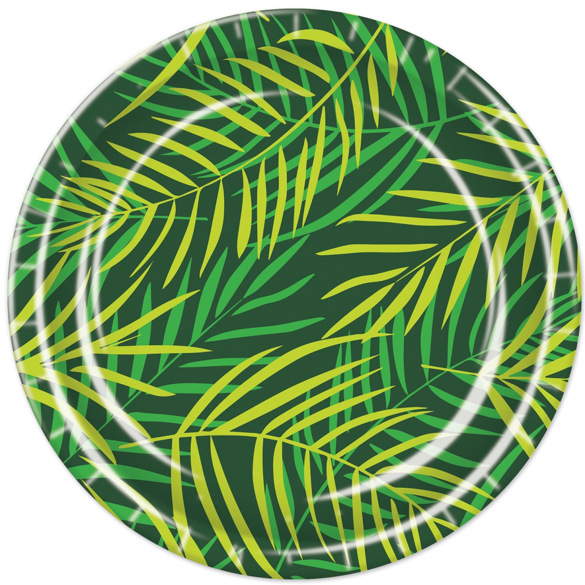 Picture of Beistle 53851 Palm Leaf Dinner Plates - Pack of 12