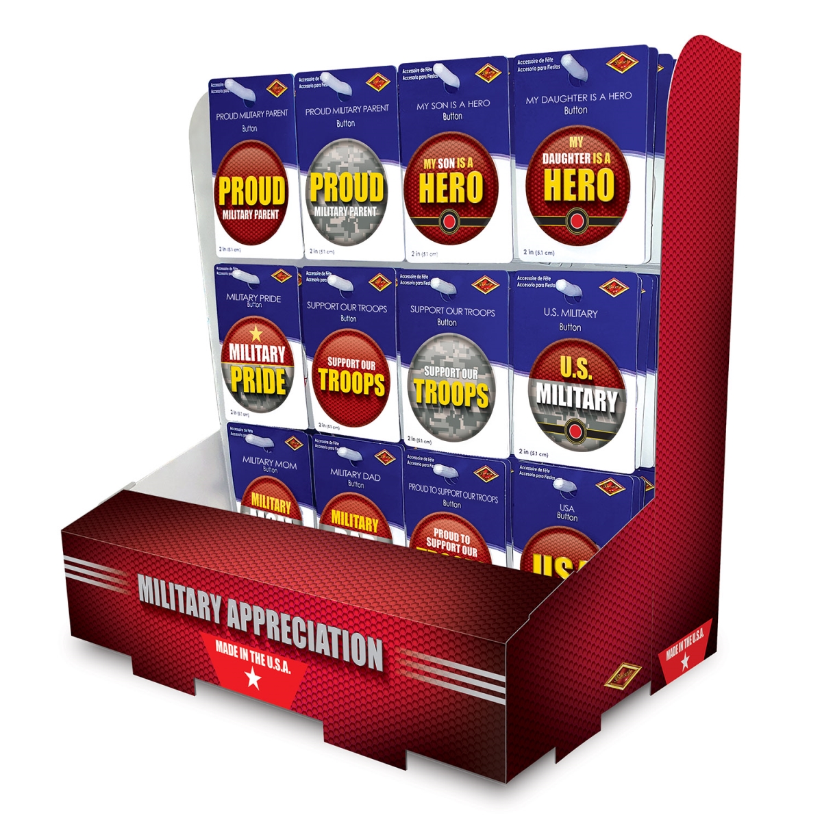 Picture of Beistle PB12D-108M Military Appreciation Counter Display - Pack of 12