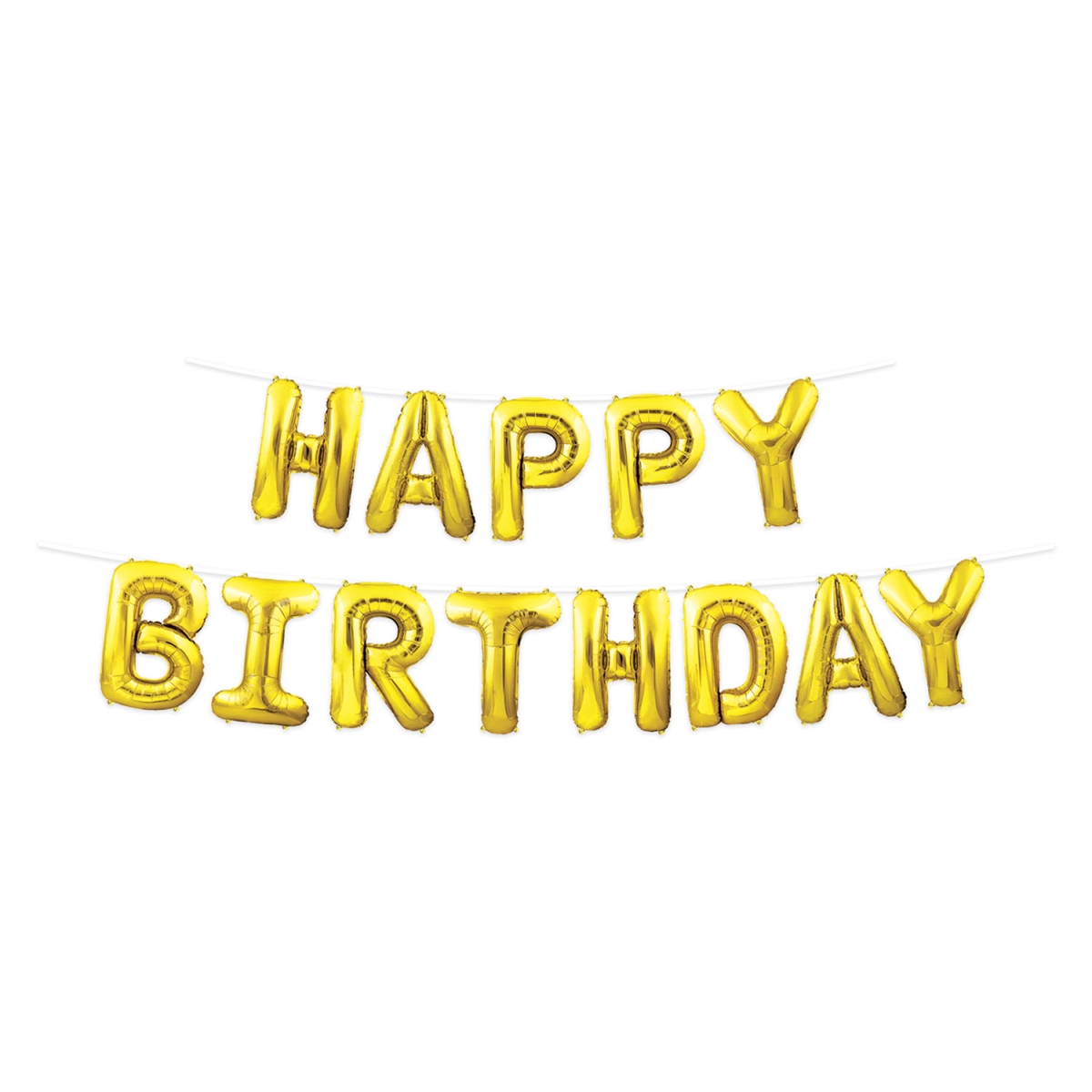 Picture of Beistle 53911-GD Happy Birthday Streamer Balloon - Pack of 12