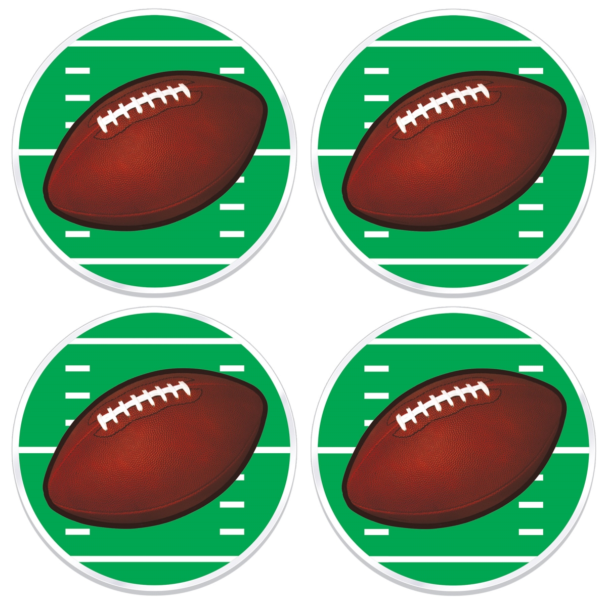 Beistle 56391 Plastic Football Placemats - Pack of 12