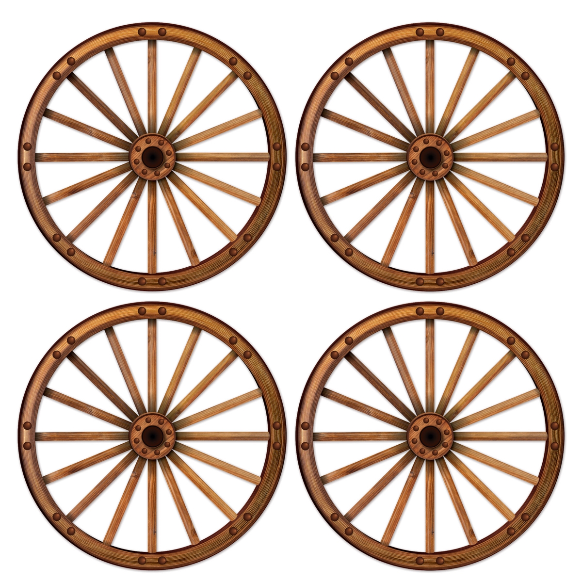 Picture of Beistle 56445 18.5 in. Wagon Wheel Cutouts - Pack of 12