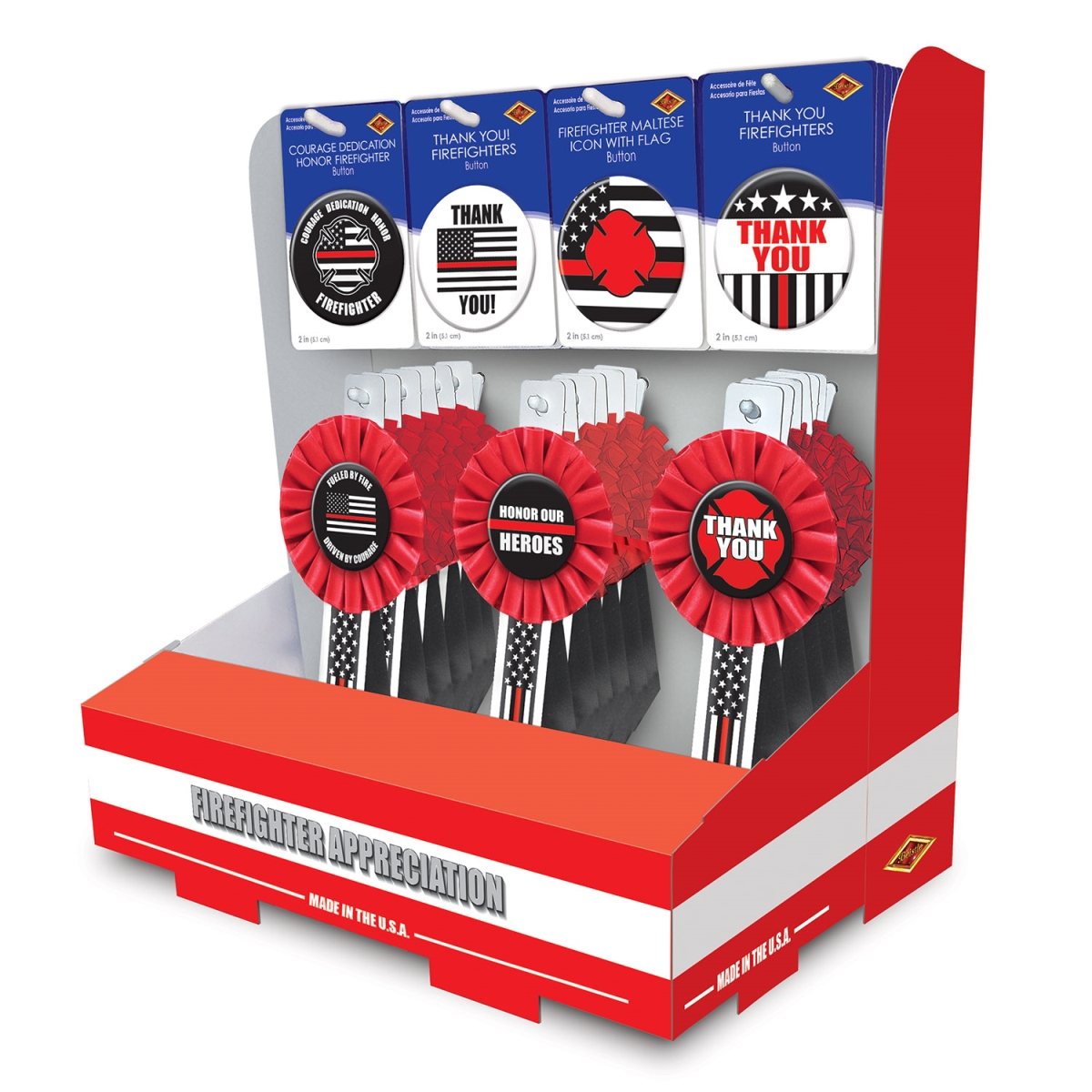 Picture of Beistle PRB7D-54FF Firefighter Counter Display - Pack of 12