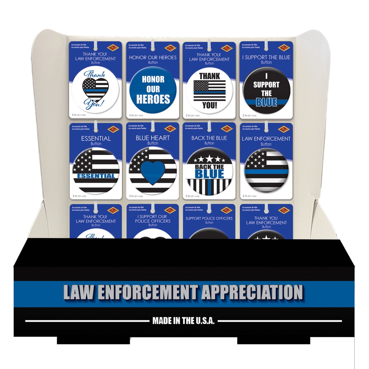 Picture of Beistle PB12D-108LE Law Enforcement Counter Display - Pack of 12