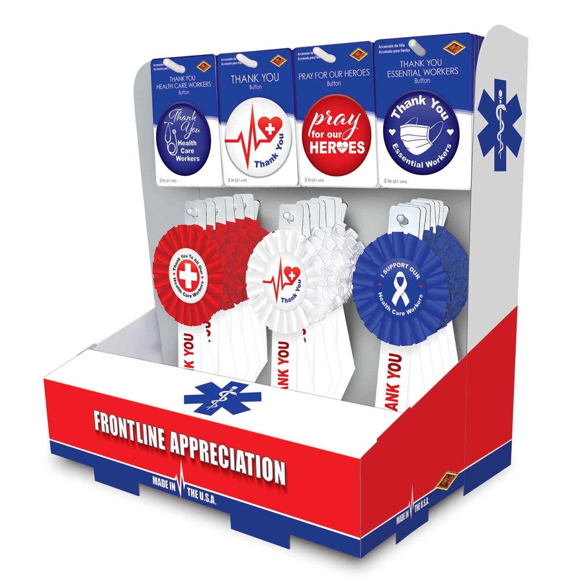 Picture of Beistle PRB7D-54F Frontline Appreciation Counter Display - Pack of 12