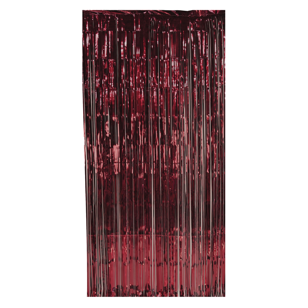 Beistle 55410-BU 8 x 3 ft. 1-Ply Gleam-N Curtain Decoration, Burgundy - Pack of 12