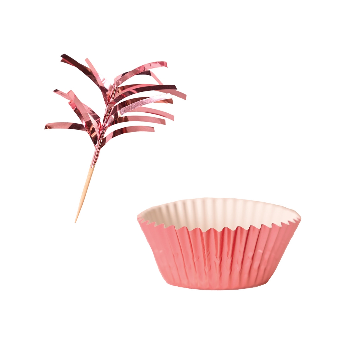 Picture of Beistle 53920RSEGD Metallic Cupcake Liners & Picks&#44; Rose Gold - Pack of 12
