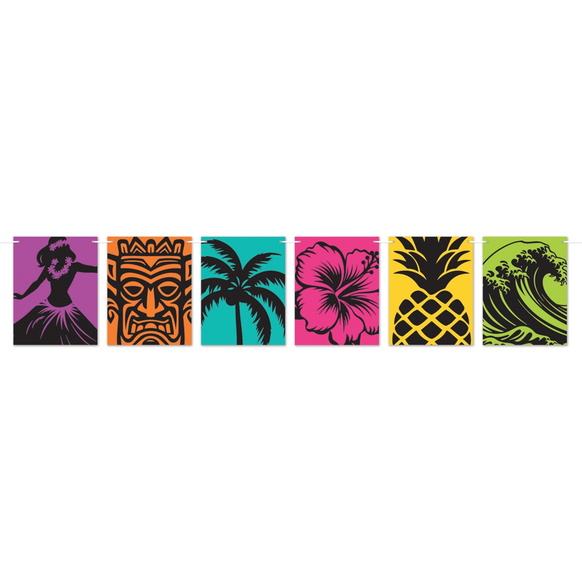 Picture of Beistle 56434 9.5 x 4 ft. 6 in. Luau Silhouette Streamer - Pack of 12