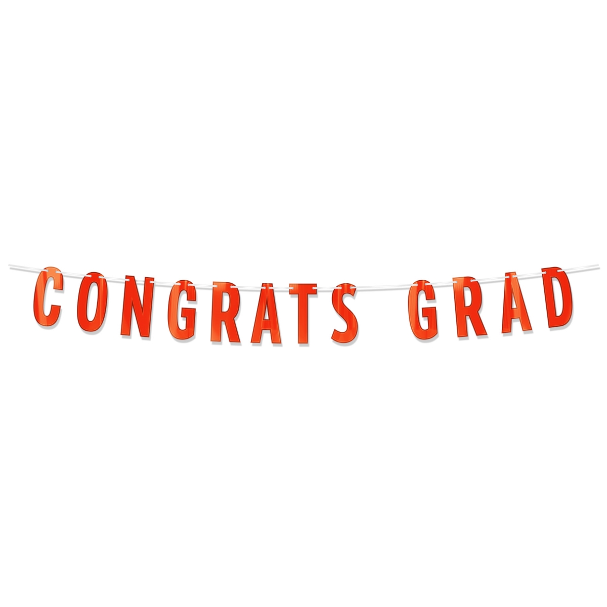 Picture of Beistle 56459-O 6.75 x 5 ft. Foil Congrats Grad Streamer&#44; Orange - Pack of 12